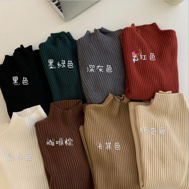 Yansan Switer Rajut / Iner Turtleneck Daisy Rajut Premium