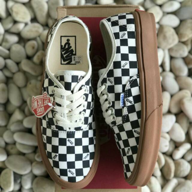 OBRAL VANS AUTHENTIC PREMIUM CHECKERBOARD LIGHT GUM