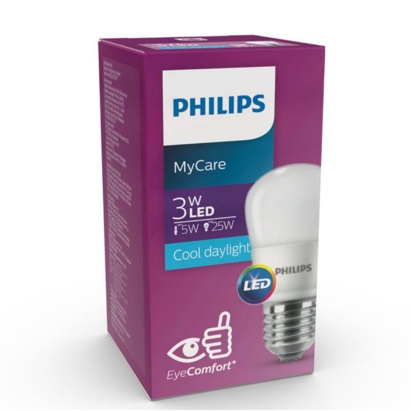 Lampu Philips LED Bulb 3W E27 6500K / 3000K 230V