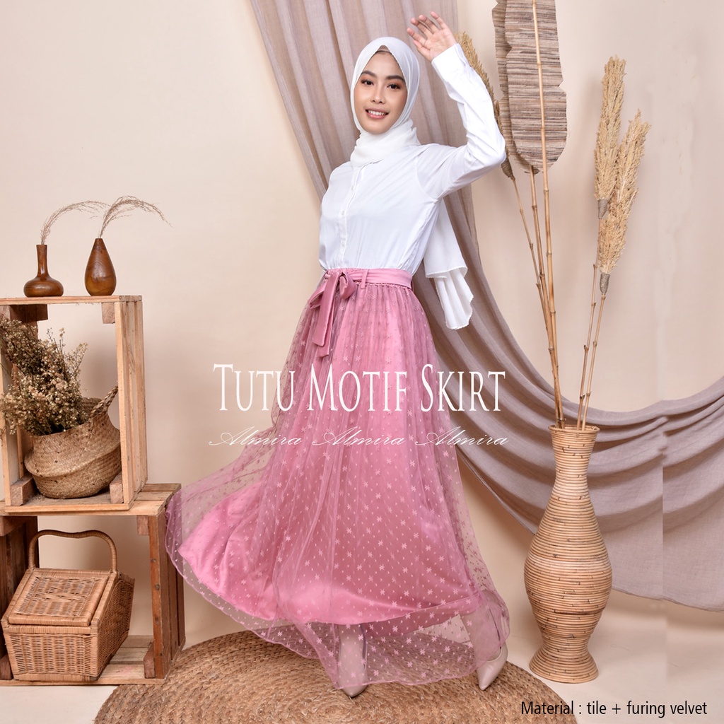 Rok Tutu Panjang Wanita  Muslimah Motif  Rok tutu dewasa Tutu skirt Griyaraditya Almira