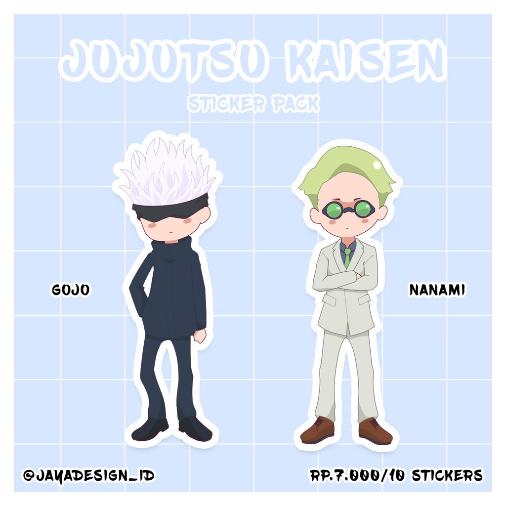 

STICKER ANIME JUJUTSU KAISEN / STICKER AESTHETIC 10pcs / STIKER CUTE / STIKER JUJUTSU KAISEN