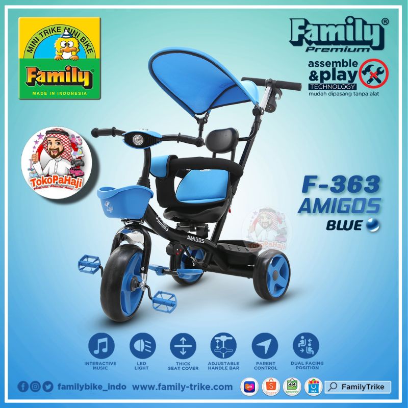 SEPEDA STROLLER RODA 3 FAMILY AMIGOS F-363