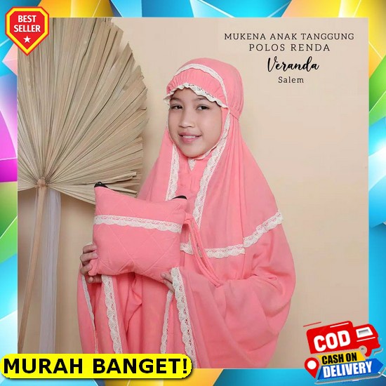 Mukena Anak Model Terbaru Sekarang Katun Jepang Cantik Renda Set Sejadah Premium Z4R8 Edisi Lebaran 
