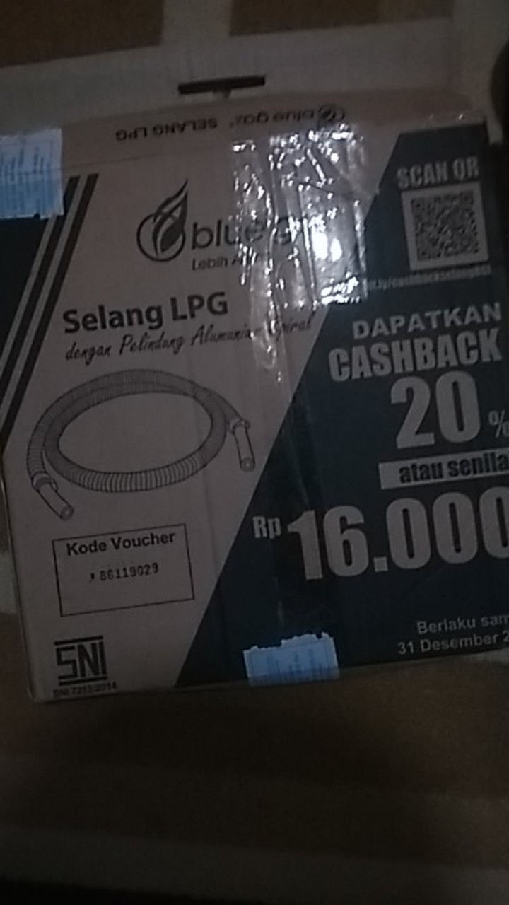 Selang Gas Blue Gaz Karet Murni Berkualitas Dijamin 100% Ori & Aman