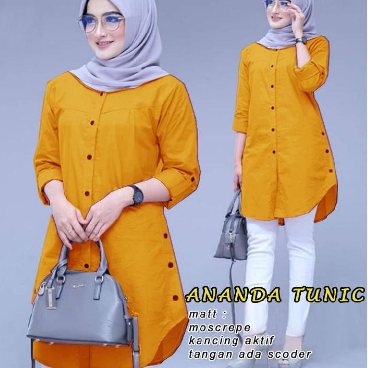 (PALING DIMINATI) ANANDA TUNIC Baju Atasan Tunic Fashion Wanita Model Terbaru,Termurah&Terlaris