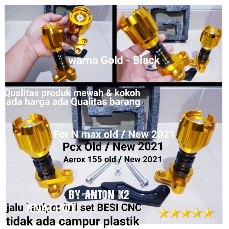 JALU KNALPOT FULL SET BESI CNC VARIASI PCX 150/PCX LOKAL/PCX NEW/NMAX OLD/N MAX NEW 2021/AEROX 155