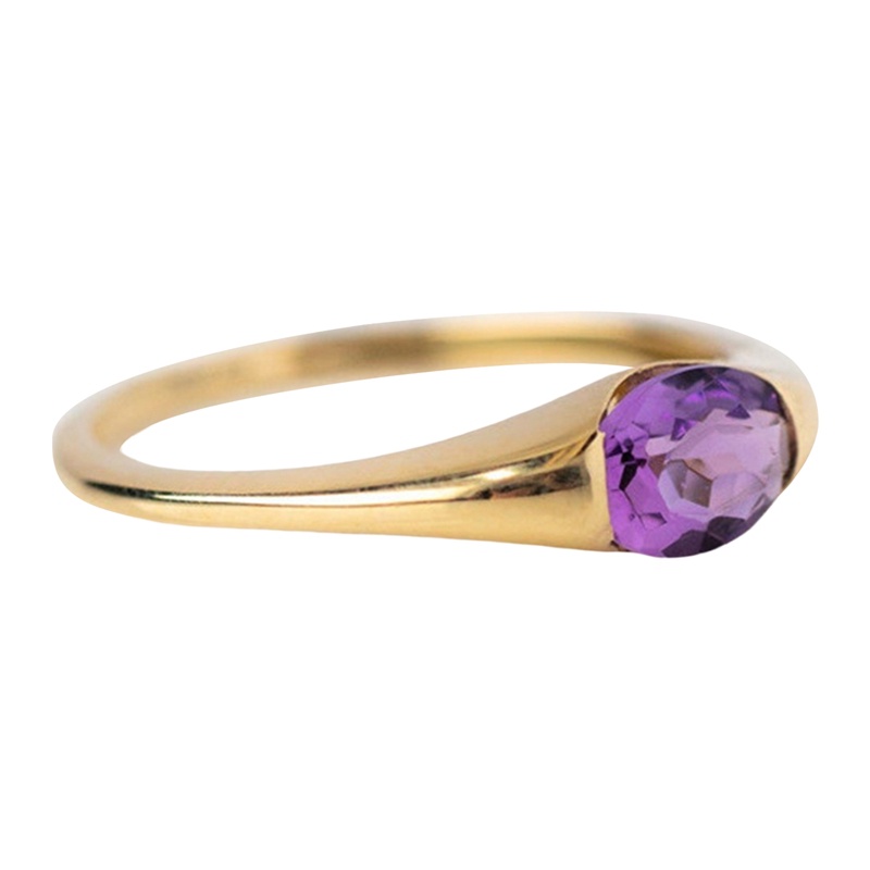 Cincin 925 Sterling Silver Hias Batu Permata Sapphire Alexandrite Ungu Untuk Wanita