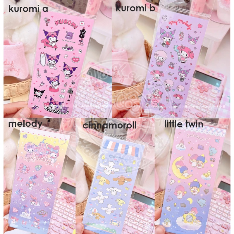 

stiker waterproof kuromi cinnamoroll melody little twin stars
