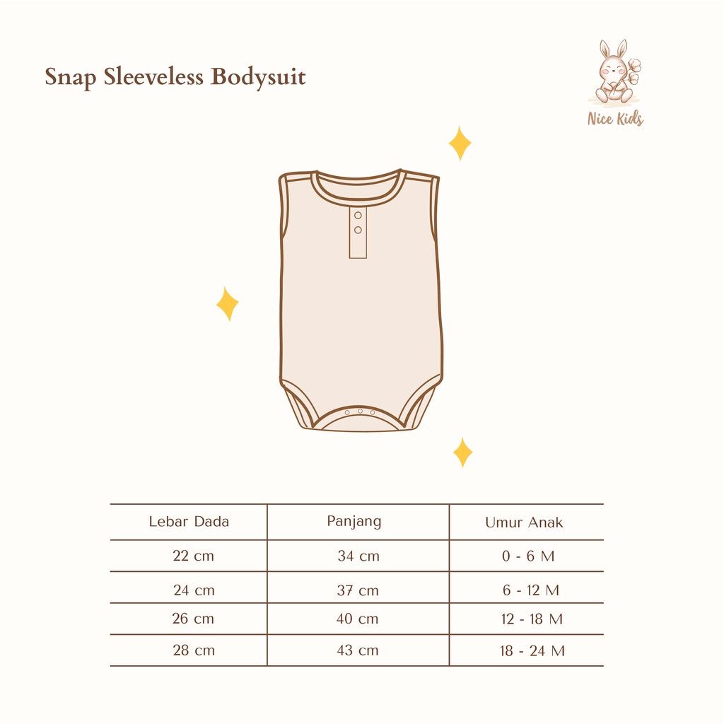 Baby Giggles - Nicekids Sleeveless Snap Bodysuit