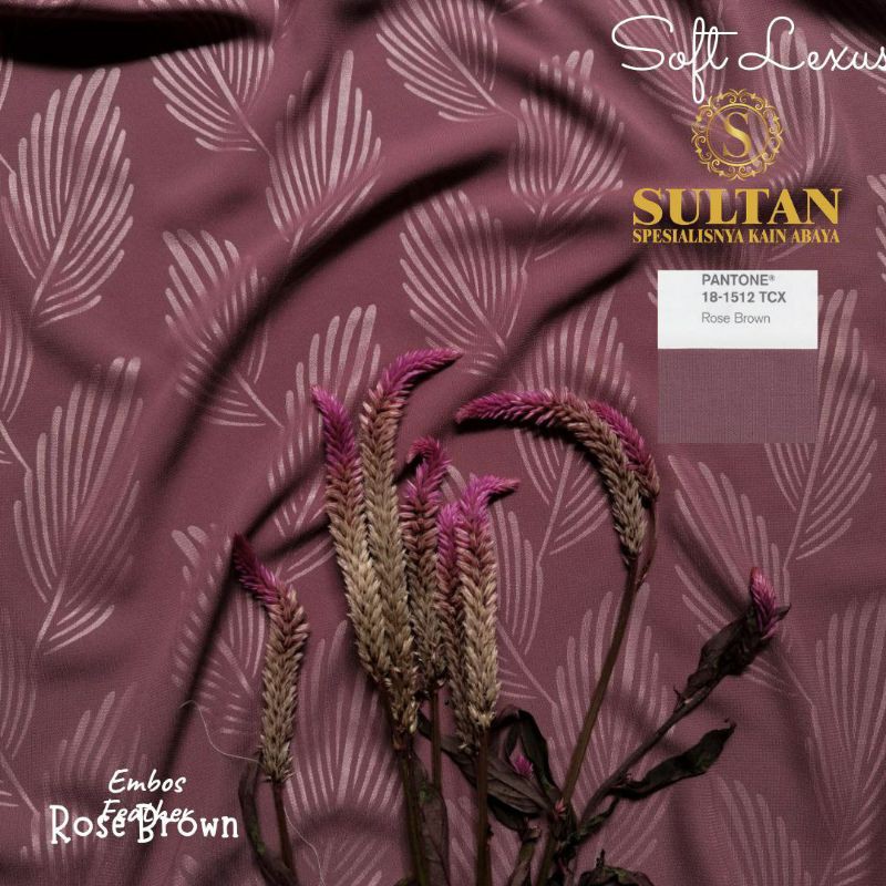 50CM EMBOS FEATHER SOFT LEXUS ROSE BROWN KAIN SULTAN