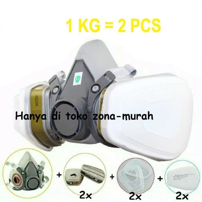 Masker gas mask respirator 6200 komplit