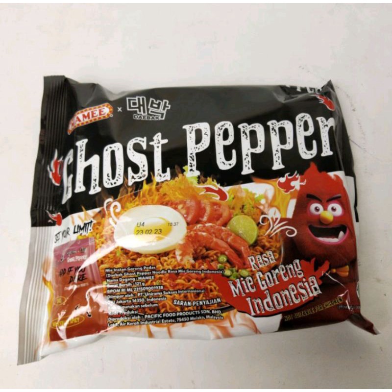 GHOST PEPPER MAMEE MIE INSTAN MIE GORENG VIRAL HALAL ASLI MALAYSIA PAPPER PAPER NOODLE Mie Ghost Papper Pepper Halal Spicy Ghospeper