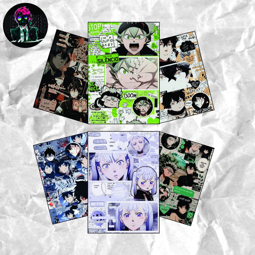 Poster Anime Aesthetic Black Clover | Hiasan dinding Aesthetic Black Clover