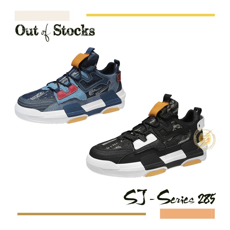 [NOOS] Sepatu Sneakers Pria Motif Jeans Casual Trendy untuk Hangout Kualitas Import Premium - 285