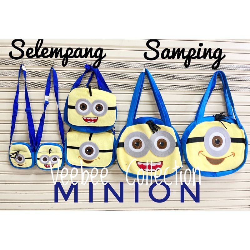Tas Selempang samping minion / tas boneka karakter Minion/ sling bag