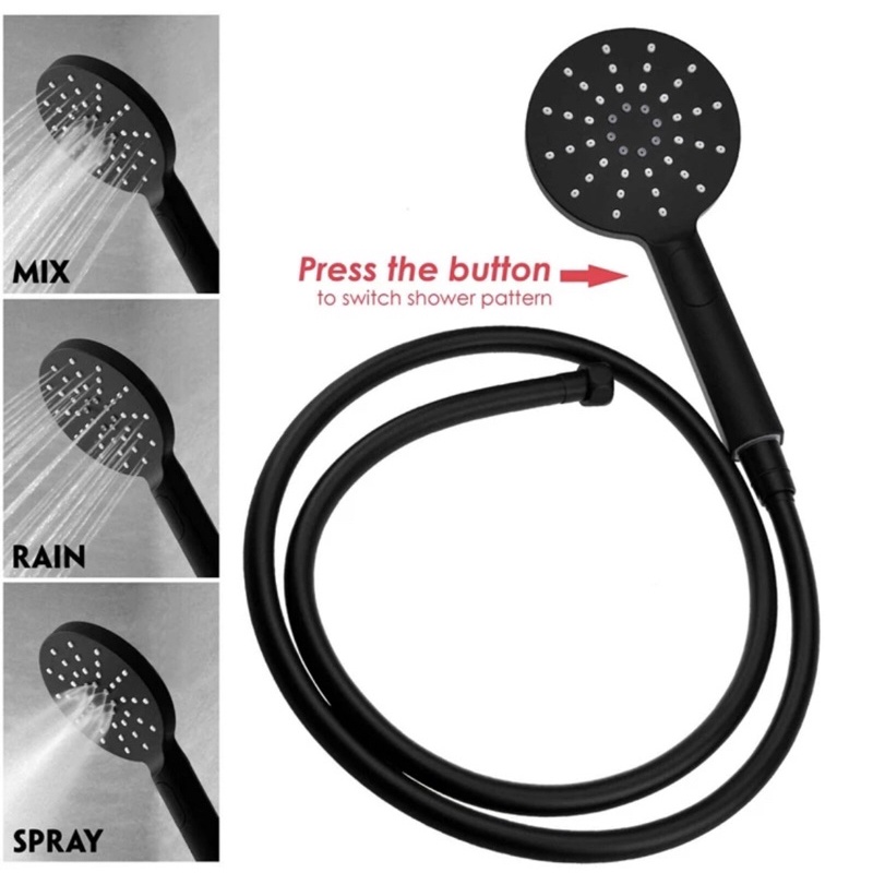 688HD HandShower Set 3 Mode / Shower Mandi Hand Shower Kepala Air Push Button Paket Set