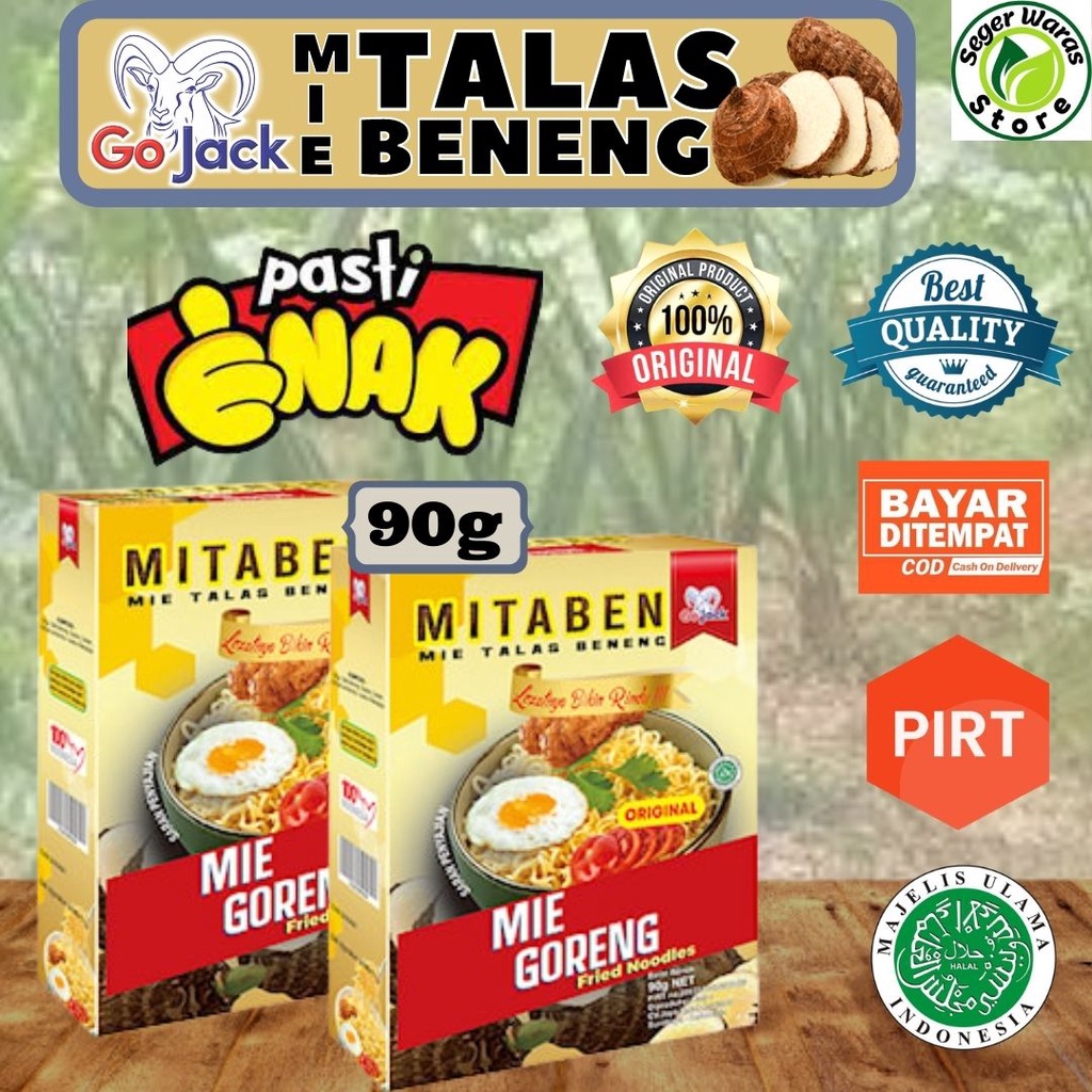 Go Jack Mi Mie Organik Organic Sehat Sayur Instan Instant Goreng Murah TALAS BENENG TALAS KUNING MIT