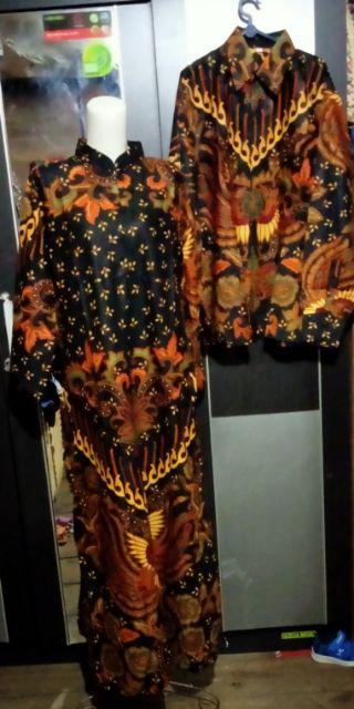 Couple Batik Kemeja Dan Gamis Motif Terkini
