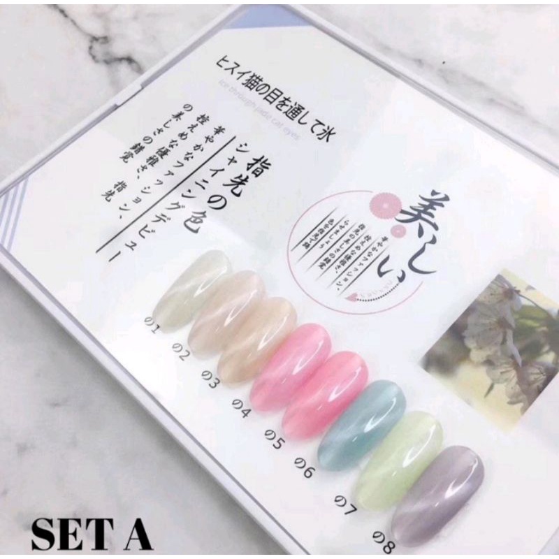 NISI SET A NAIL GEL POLISH SET 8 WARNA FREE NAIL FRAME