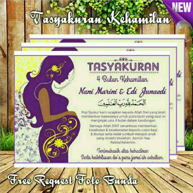 

[TERMURAH] Stiker Tasyakuran Ibu Hamil 4/7 Bulanan + Free Request Judul Acara
