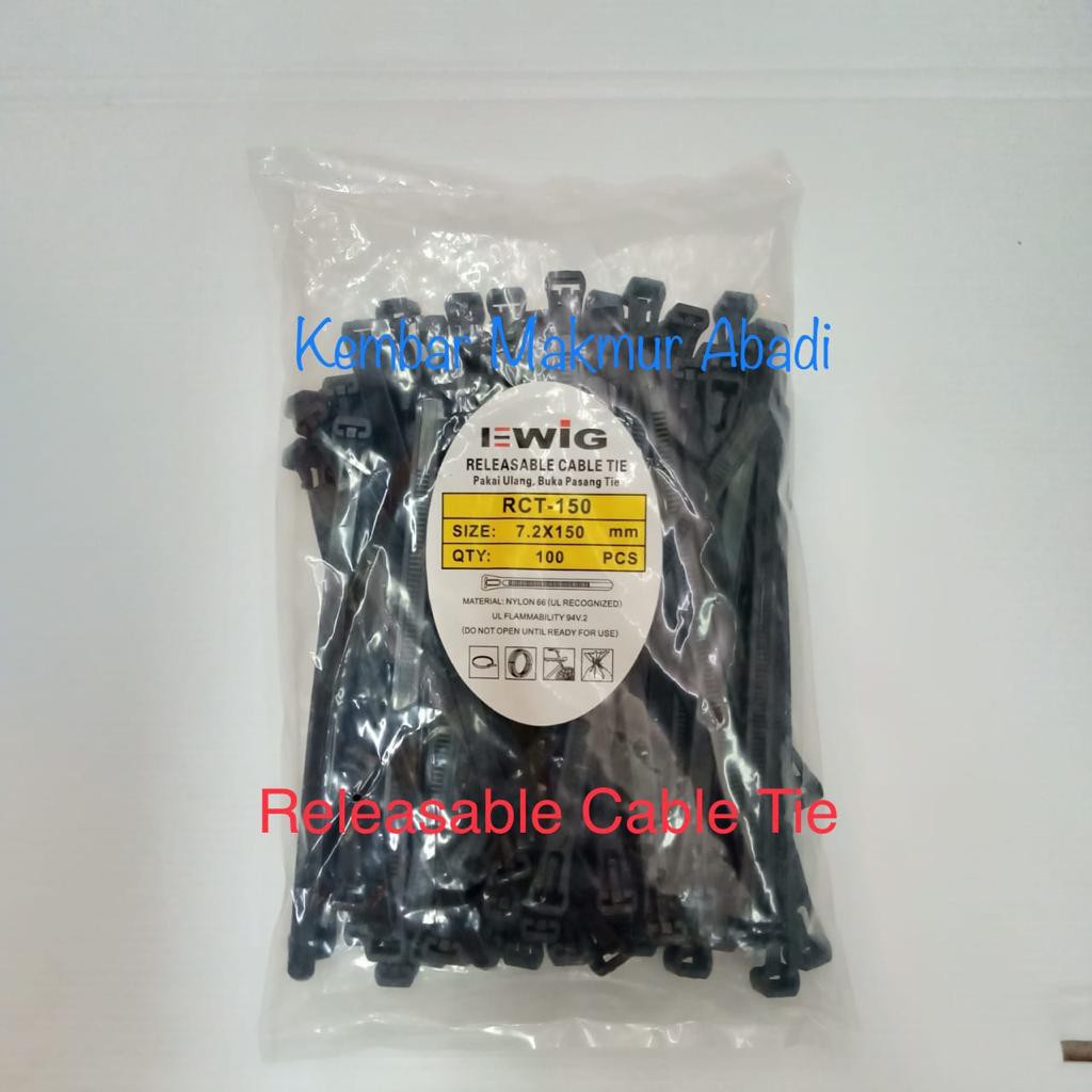 Kabel Ties Releaseable 7.2x150mm (15cm) / Kabel Ties Buka 15 cm / Ties 15cm Releasable