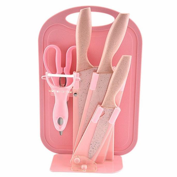 pisau dapur set jerami tajam