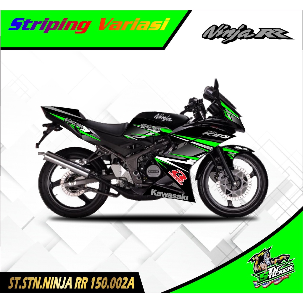 Stiker striping motor ninja RR  - Lis stiker variasi ninja RR.002