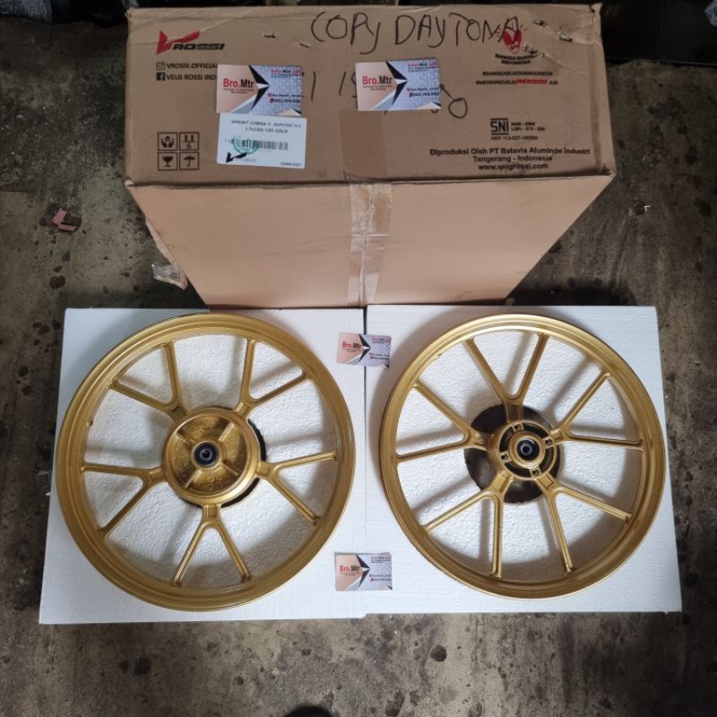 velg,pelek, vrossi sprint cobra jupiter z/ mx gold model daytona/ brt chemco