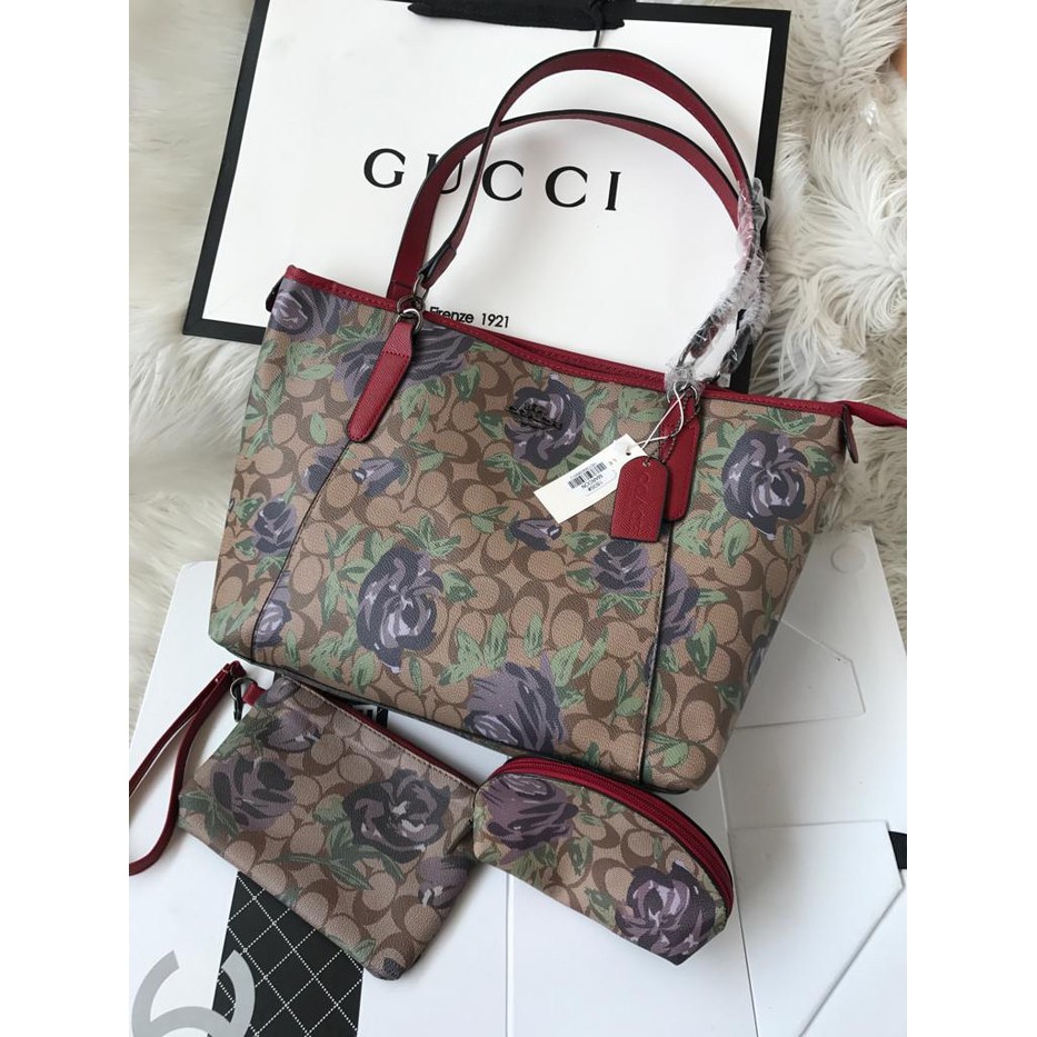 Tas Wanita Coach Tote Flower New Edition