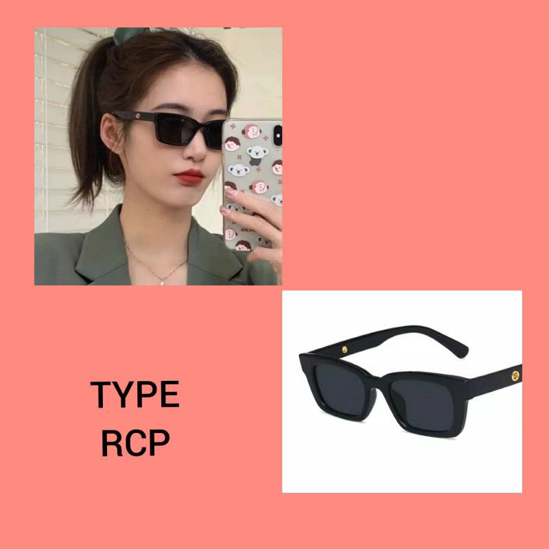 Kacamata Hitam UvSunglasse/ Kacamata Hitam Korea Persegi Panjang