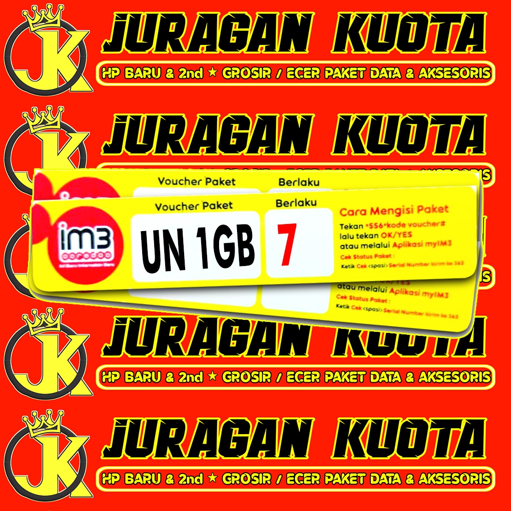 Voucher Paket Data Indosat 1GB - Freedom U 7 Hari