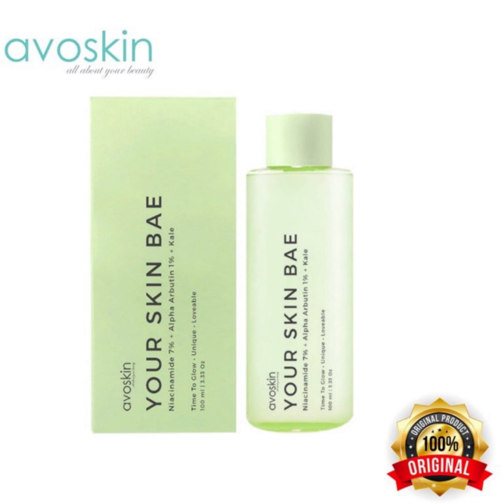 AVOSKIN YOUR SKIN BAE Niacinamide 7PERSENT + Alpha Arbutin 1PERSENT + KALE 100ml Terbaru (BPOM)