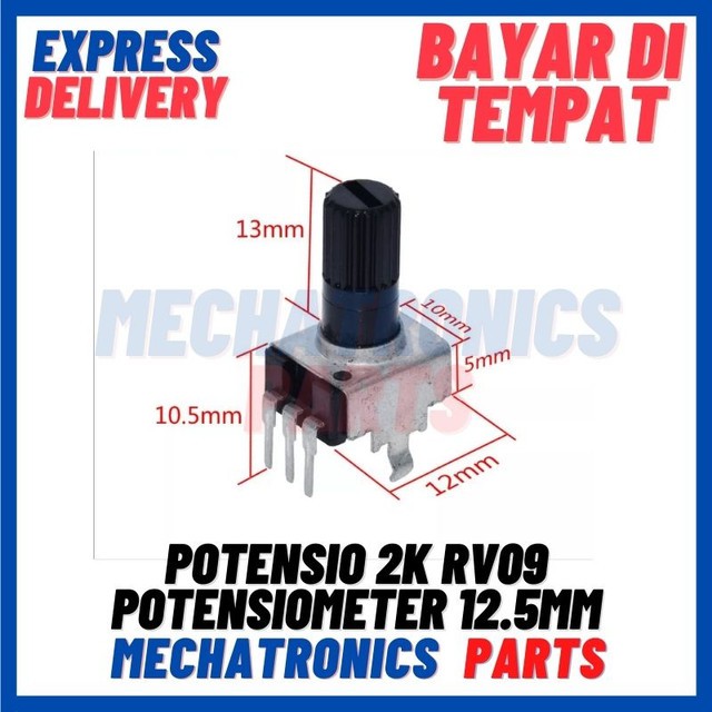 [PAS-9599] POTENSIO 2K RV09 POTENSIOMETER 12.5MM