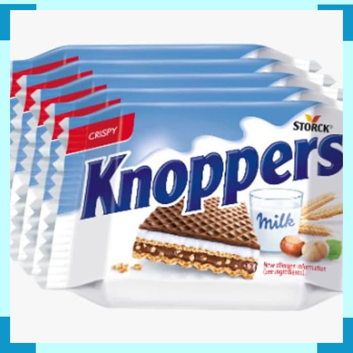 

Paket isi 5 Storck Knoppers Knopper Wafer Biscuit Snack Import