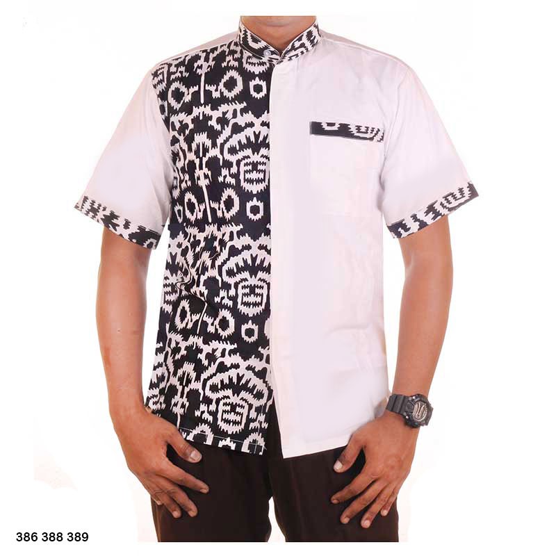 Baju Koko Hem Batik Luqman