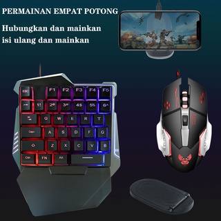 COD⭐G508 Game satu tangan Keyboard RGB Dan mouse Game keyboard PUBG + set mouse+PUBG converter