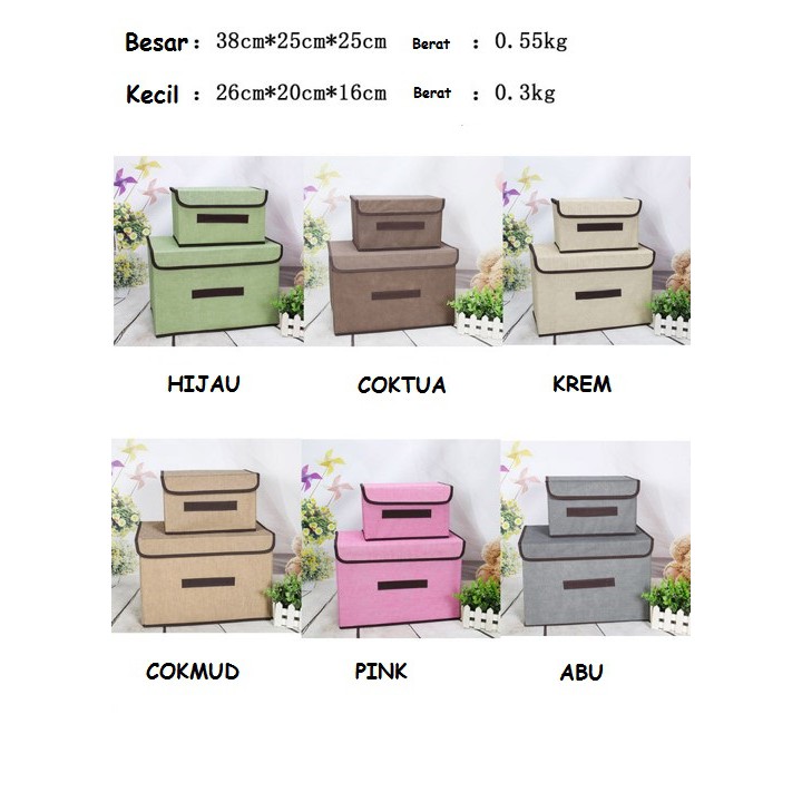 STORAGE BAG BOX ORGANIZER TEMPAT PENYIMPANAN BAJU MAINAN DLL