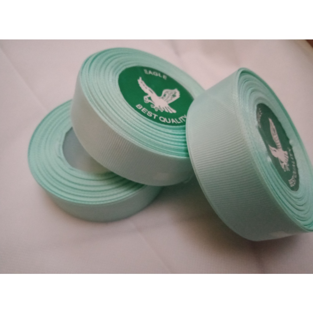 

Pita Grossgrain Hijau Tosca 1 inchi / 2,5 cm per Roll