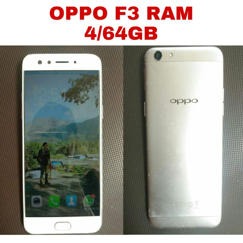 HP/Handphone OPPO F3 RAM 4/64 GB SECOND/BEKAS
