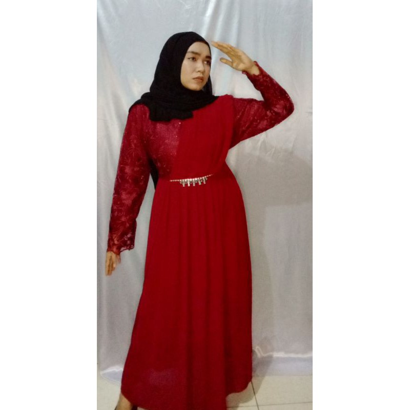 Dress Andara Ceruty mix Brukat