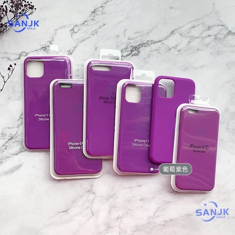 Soft case Bahan Silikon Warna Ungu Untuk iPSE2 11 IP11 Pro Max iP 6s 7P 8 Plus