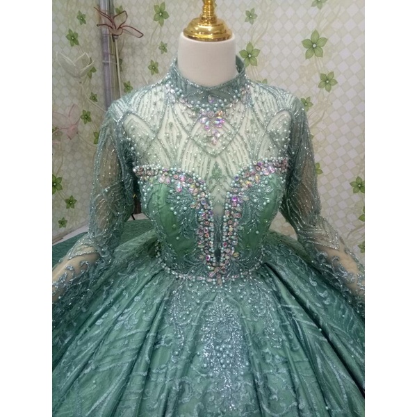 gaun cantik ful payet ld 105