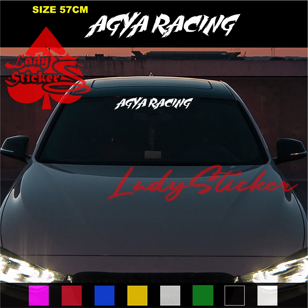 STIKER KACA AGYA STICKER WINDSHIELD MOBIL TOYOTA AGYA RACING