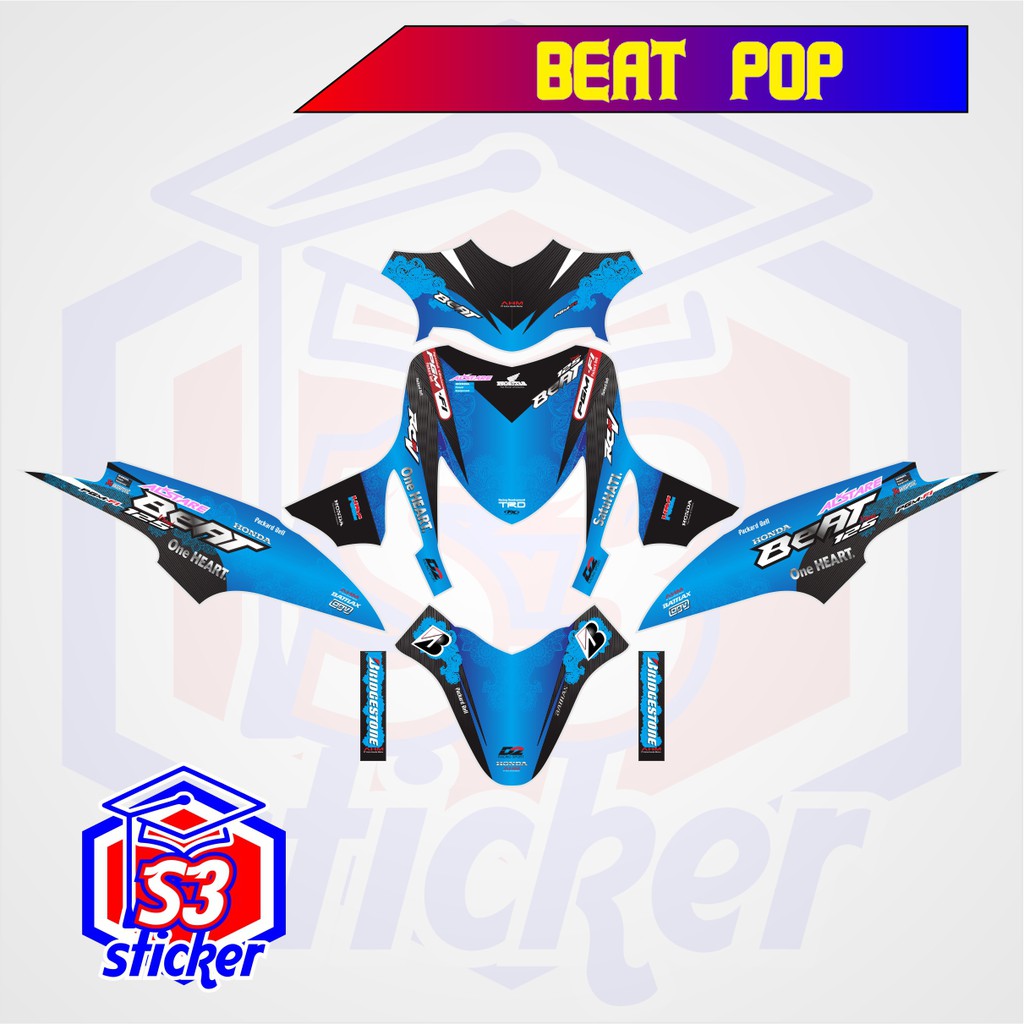 STICKER DECAL MOTOR HONDA BEAT POP