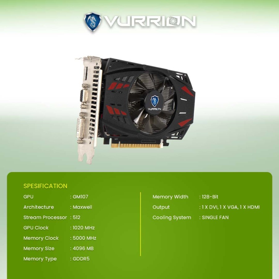 VGA NVIDIA VURRION GTX750 4GB GDDR5 128-bit