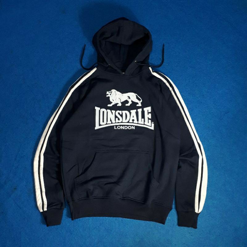 HOODIE JAKET SWEATER LONSDALE NAVY PREMIUM ORIGINAL
