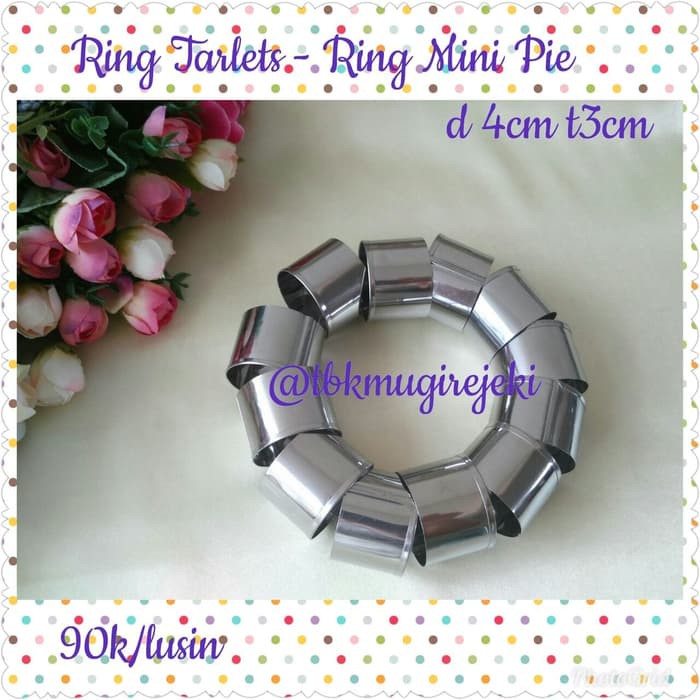 Ring bulat cetakan tarlets 4cm - Ring cetakan mini pie - cetakan kue