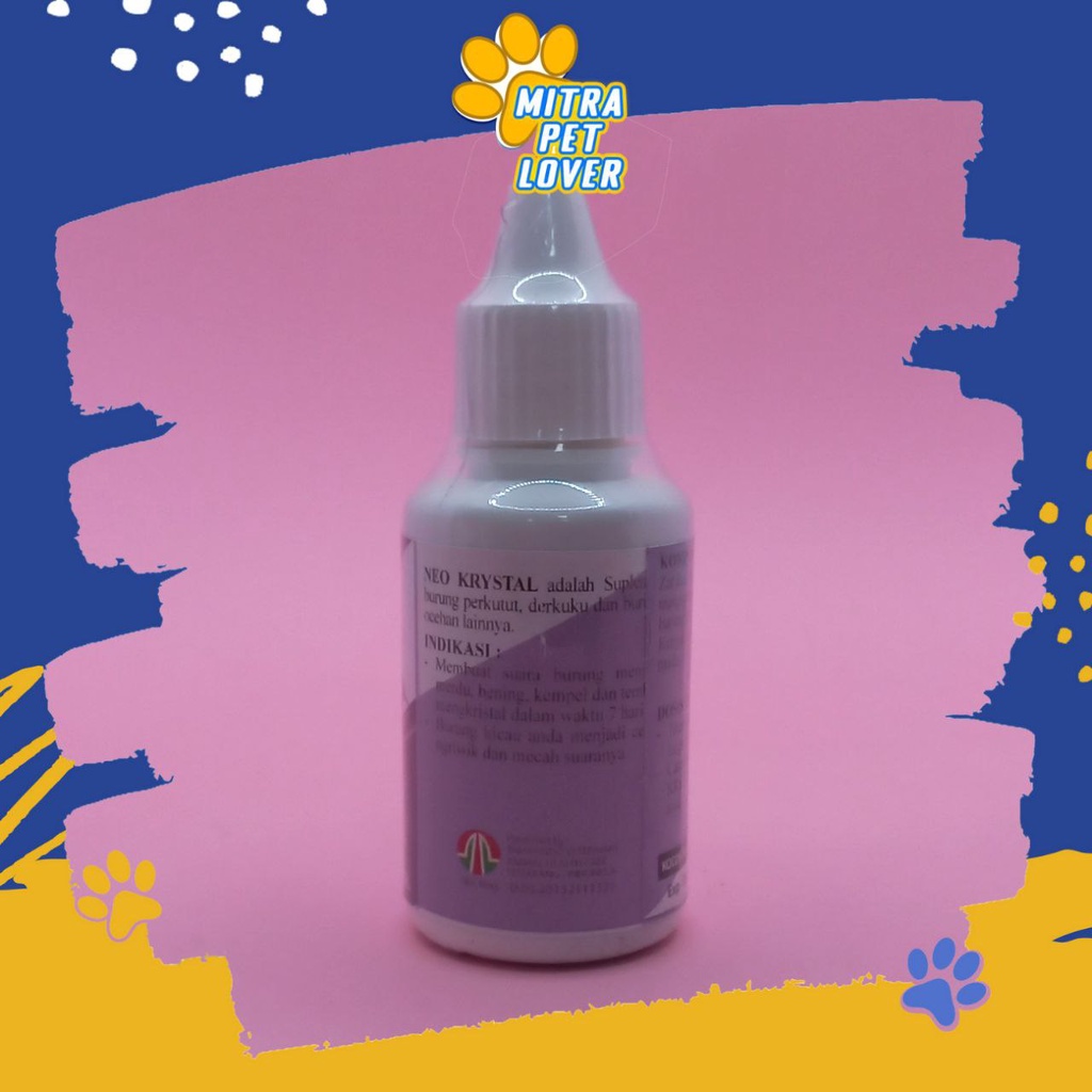 SUPLEMEN KICAU MERDU BURUNG PERKUTUT - NEO KRISTAL 30 ML ORIGINAL - SUARA OCEHAN BENING KEMPEL KRISTAL UNTUK BURUNG PERKUTUT DEKUKUR - MURAH ASLI GARANSI - PET ANIMAL HEALTHCARE &amp; VETERINARY TAMASINDO OBAT VITAMIN HEWAN BINATANG PELIHARAAN MITRAPETLOVER