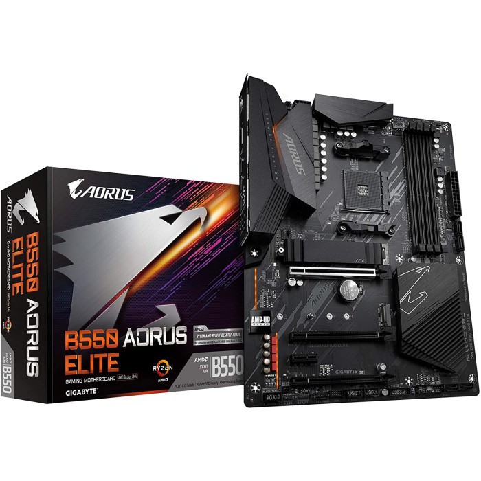 TERBARU... GIGABYTE B550 AORUS ELITE (AM4, AMD Promontory B550, DDR4, USB3.2)