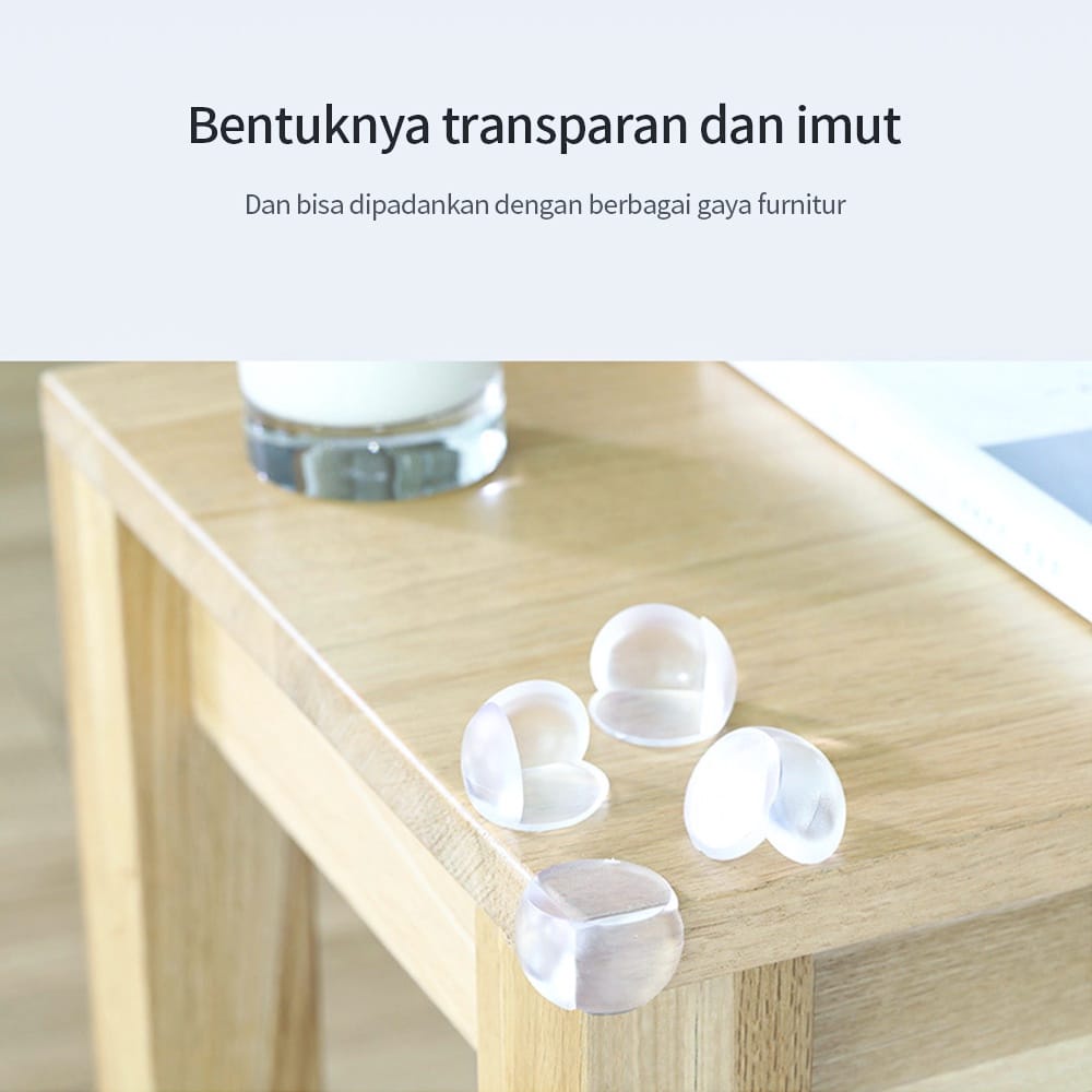 Pelindung Pengaman Siku Sudut Meja Kursi Silikon Transparan 3M / PELINDUNG SUDUT MEJA TRANPARAN / PENGAMAN SIKU SUDUT MEJA SILIKON / PELINDUNG SIKU MEJA SILICONE